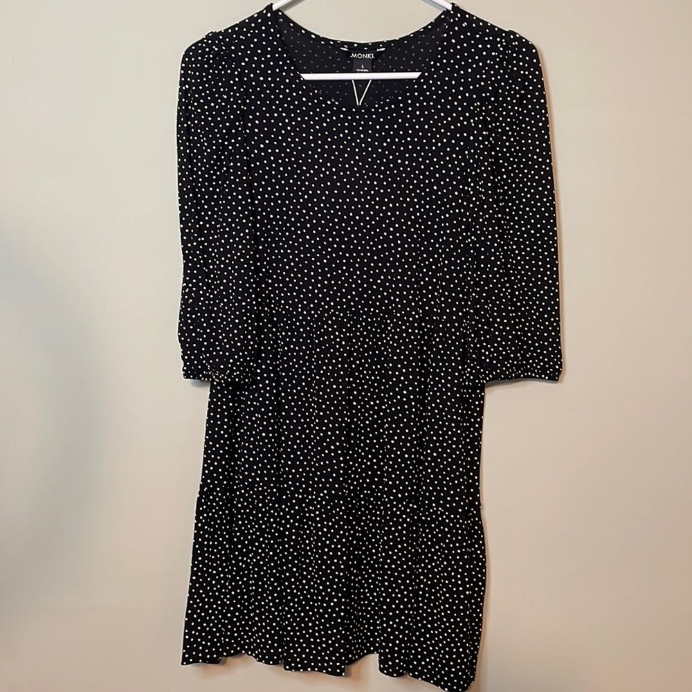 NWT Monki Mary Jersey Elastic Cuff Dress Size Small
